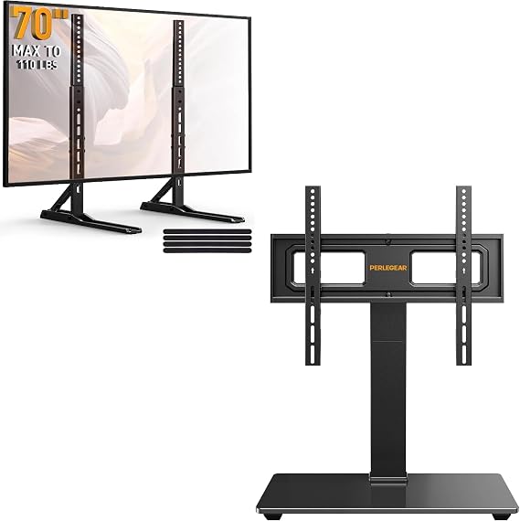 PERLESMITH Universal TV Legs for 22-70 Inch TVs Holds up to 110lbs
