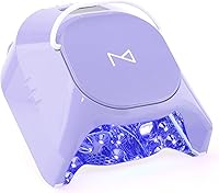 Vista 3 de M - GlowPro - Lámpara de curado de uñas híbrida profesional de 86 W inalámbrica recargable UV LED, secadora de uñas inalámbrica para uñas de gel
