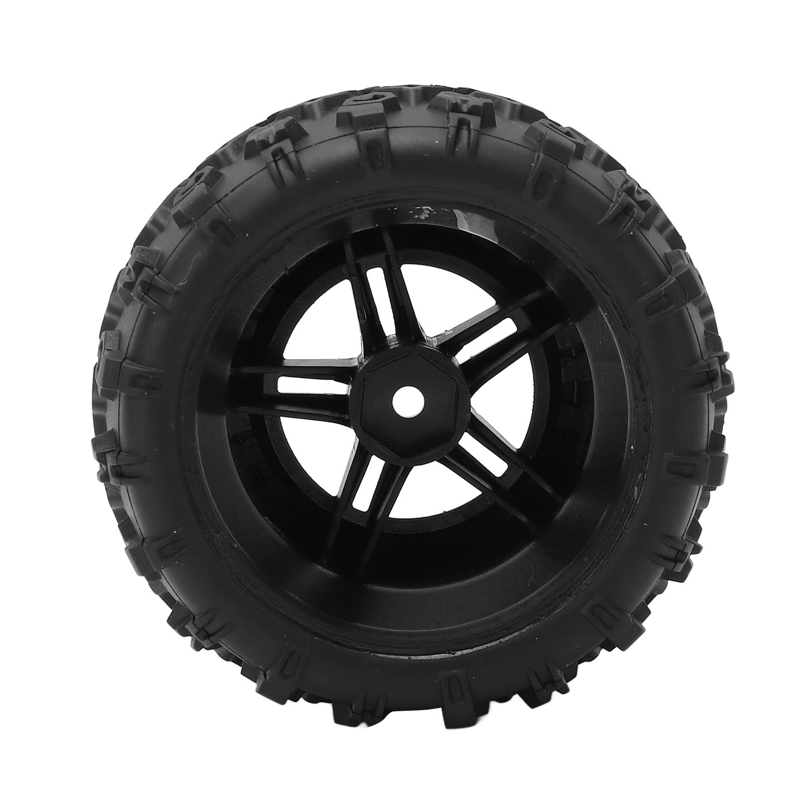 1 Para Kół RC, Opony Samochodowe RC w Skali 1/16 Plastikowa Obręcz Koła do Samochodu Zdalnie Sterowanego 1/16, Opona Samochodowa RC