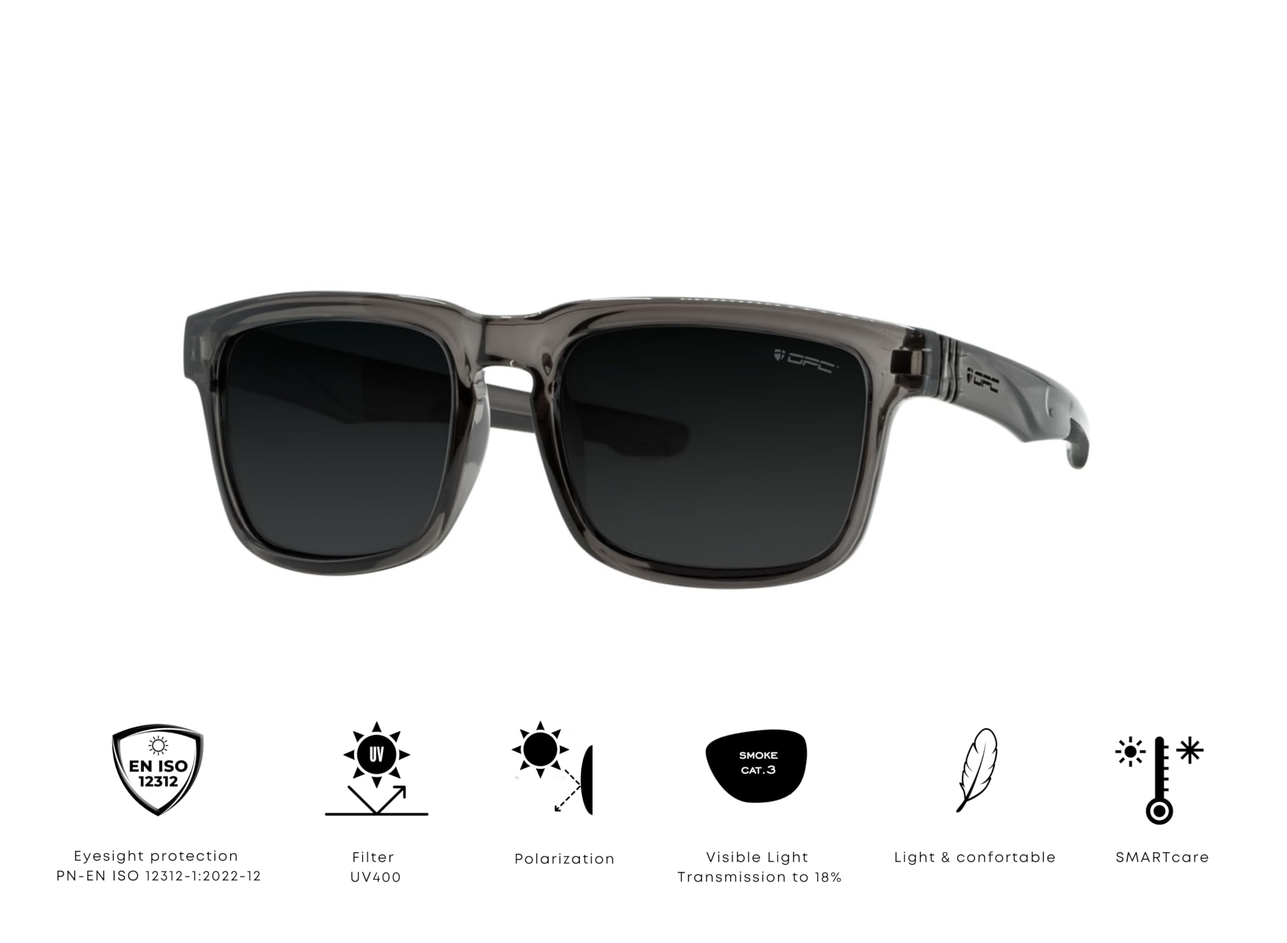 OPC LIFESTYLE CALIFORNIA Sportbrille | UV400 | Polarisiert | SMARTcare | Sport Design | Lifestyle Premium | Wassersport