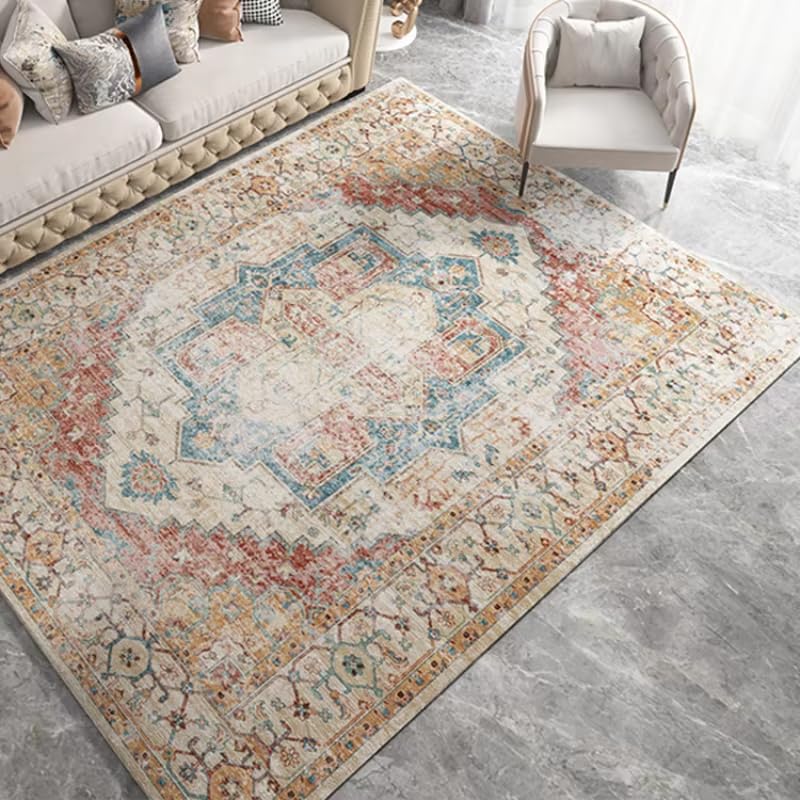 Tapis de sol doux de style rétro américain avec tissage haute densité antidérapant