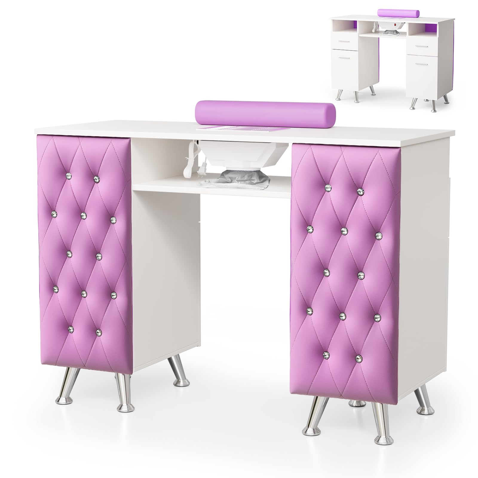 OmySalon Manicure Table w/Dust Collector - manicure tables | Mubboo