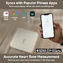 Wyze Smart Scale X - Digital Bathroom Scale for Body Weight, BMI, Body Fat, Muscle Mass, Heart Rate Monitor | ITO Glass & LED Backlight | Batteries Included, 400 lbs (White) gallery image