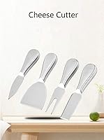 Vista 3 de Juego de herramientas de queso de acero inoxidable de alta calidad, juego de cuchillos de queso de 4 piezas, corta, extiende todos tus quesos