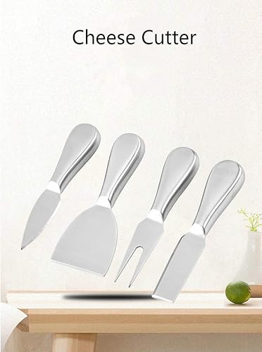 Miniatura 3 de Juego de herramientas de queso de acero inoxidable de alta calidad, juego de cuchillos de queso de 4 piezas, corta, extiende todos tus quesos