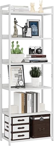 Vista 16 de NUMENN Estantería de 5 niveles, estantería de oficina en casa, organizador de almacenamiento, estantería de almacenamiento independiente para Vintage