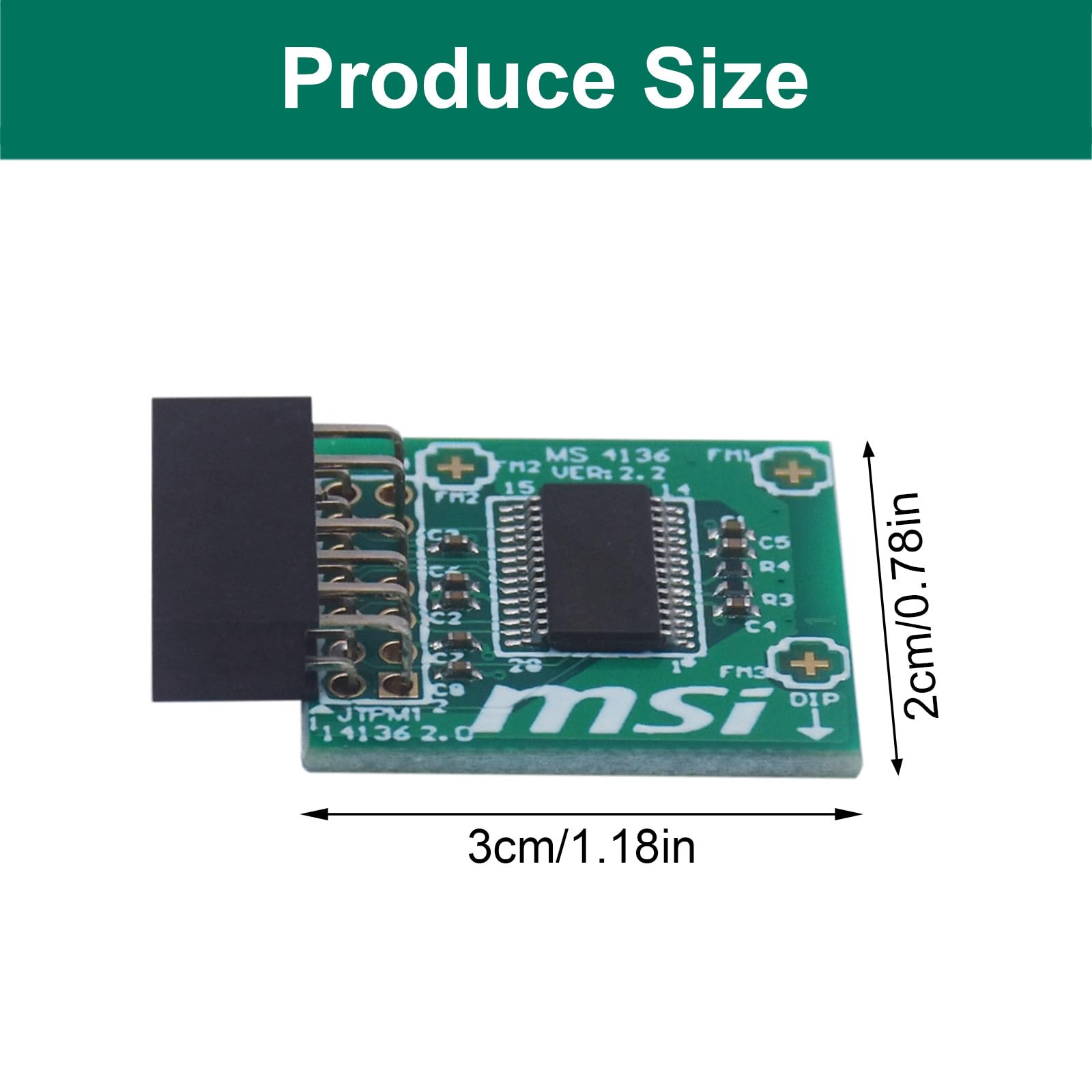 Modulo TPM MS-4136 professionale TPM2.0 Modulo di sicurezza Adattatore per computer piattaforma affidabile per connettori per computer di impostazione domestica
