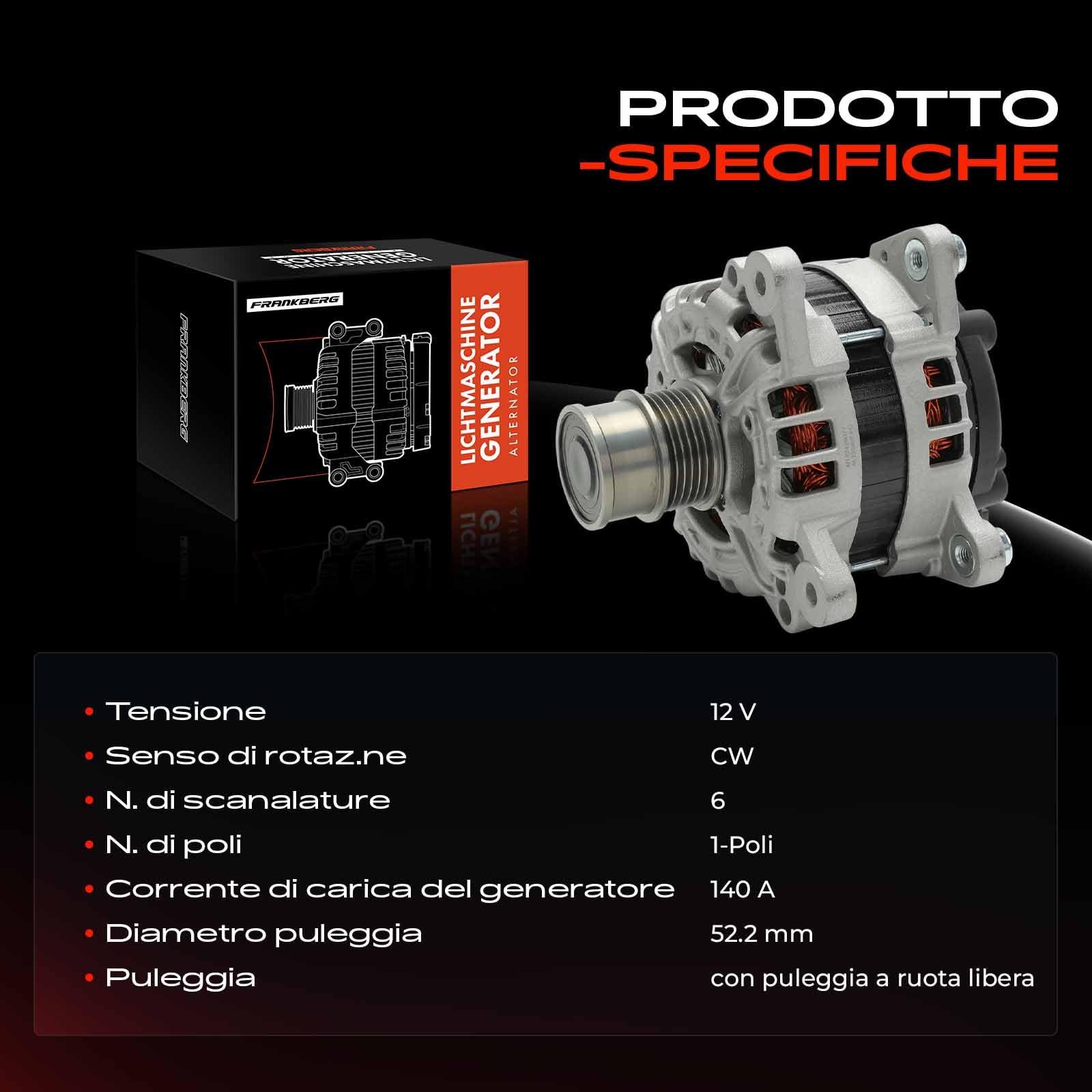 Frankberg Alternatore Generatore 04C903023L