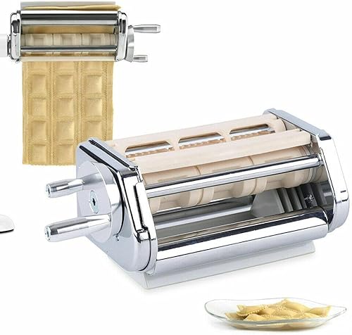 Ravioli Maker - Rodillo de pasta para el hogar, accesorio de ayuda de cocina + batidora de soporte de cocina para ayuda de cocina, cortador de