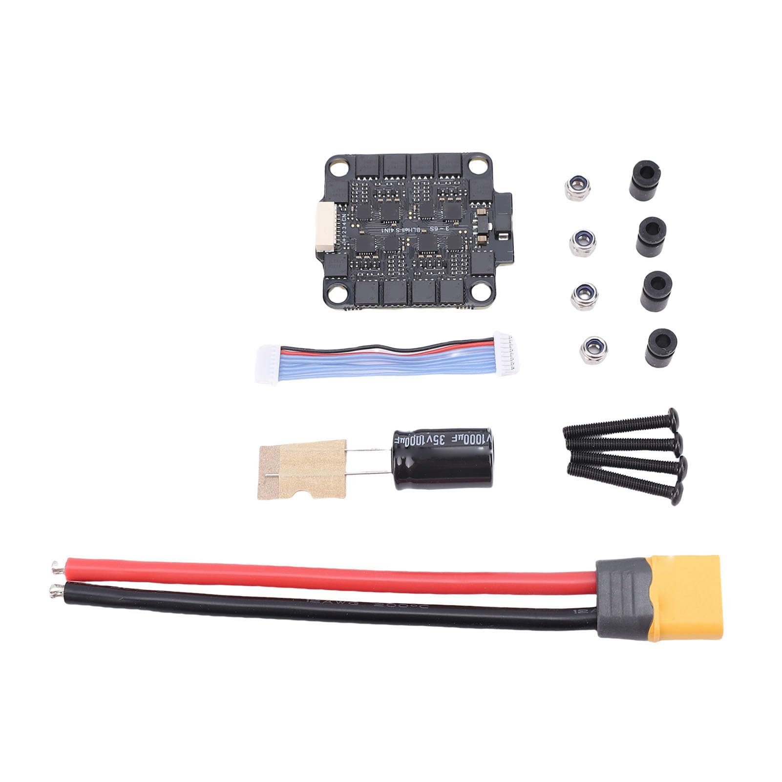 Cocoarm Zestaw Kontrolera Lotu ESC, Plastikowa Płytka Kontrolera Lotu F722 z 60A ESC, Szybka Aktualizacja Oprogramowania Sprzętowego, Bezprzewodowa Zmiana Kierunku Silnika, dla Drona RC 7 Cali 8