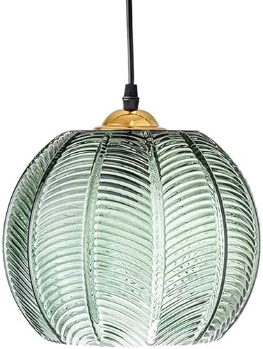 ZRYBH Lustre en Verre Abat-Jour Vert Éclairage De Plafonnier Moderne Lampe Art Déco Nordique Salon Salle À Manger Chambre Cuisine Salon Intérieur Lampe Suspendue (15CM) Cover