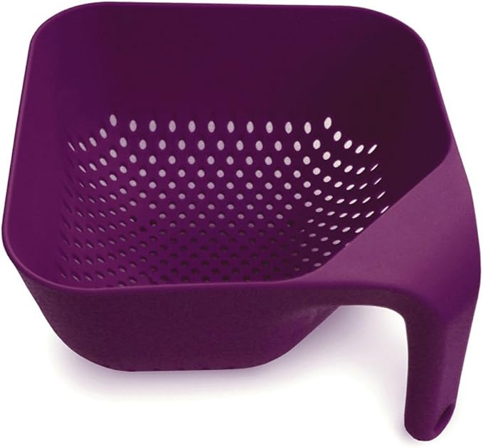 Joseph Joseph Medium Square Colander, Eggplant Strainers