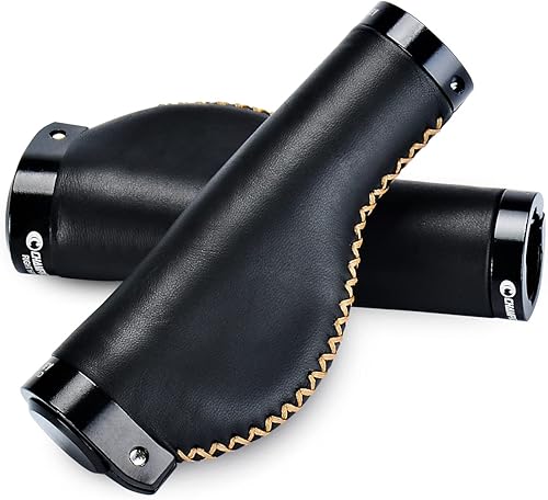 JOELEW Empuñaduras de manillar de bicicleta vintage hechas a mano ergonómicas para bicicleta de montaña MTB, bicicleta de montaña