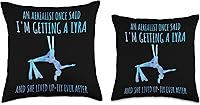 Vista 3 de Funny Aerial Silk Aerialist Acrobatics Gifts Aerial Silk Aerialist A Lyra She Lived Up-ILY Ever After - Almohada de 18 x 18 pulgadas, multicolor