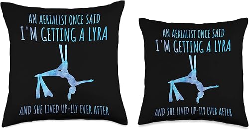 Miniatura 3 de Funny Aerial Silk Aerialist Acrobatics Gifts Aerial Silk Aerialist A Lyra She Lived Up-ILY Ever After - Almohada de 18 x 18 pulgadas, multicolor