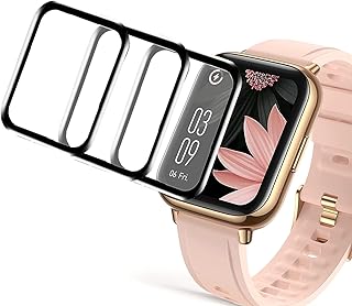 Compatible for AGPTEK Smartwatch Screen Protector, Lamshaw [3 Pack] Lamshaw Full Coverage Screen Protector Protective Cover Saver Compatible for AGPTEK 1.69