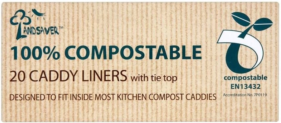 Landsaver Compostable Tie Top Caddy Liners (20)