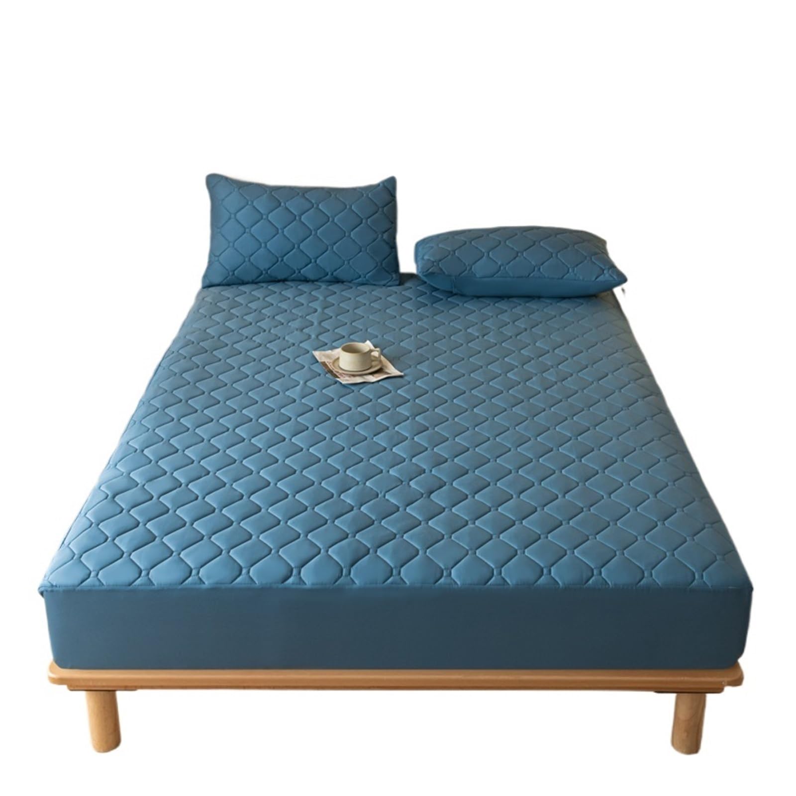 Protège-matelas imperméable 200x220x30 cm bleu