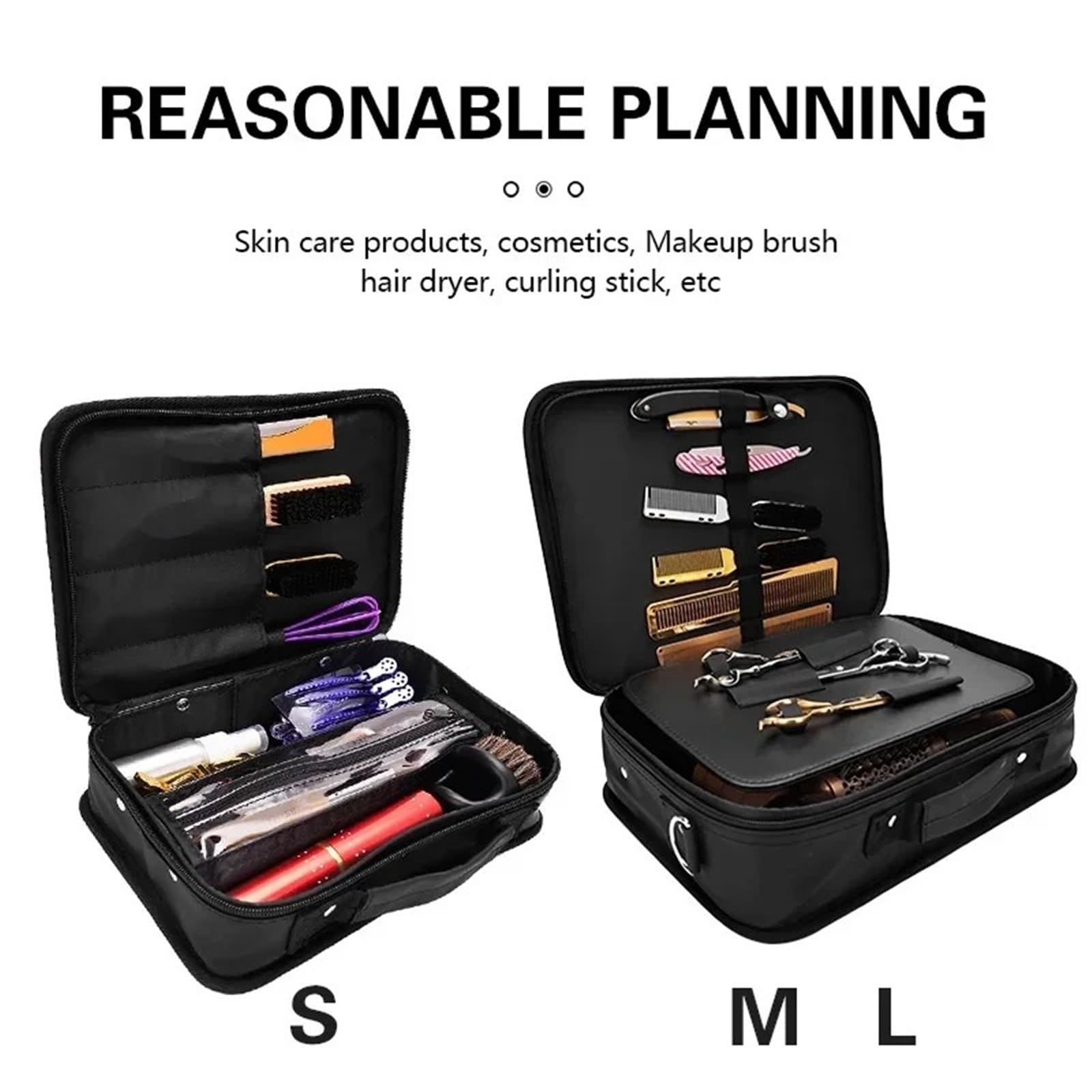 Friseurtasche In Den Größen S/M/L, Aufbewahrungsbox For Salonscheren, Große Kapazität, Tragbarer Organizer For Salonbedarf(S 1pcs)