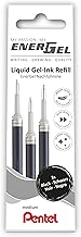 Pentel LR7 Ricarica per penne EnerGel, 0,7, 3 pezzi, nero