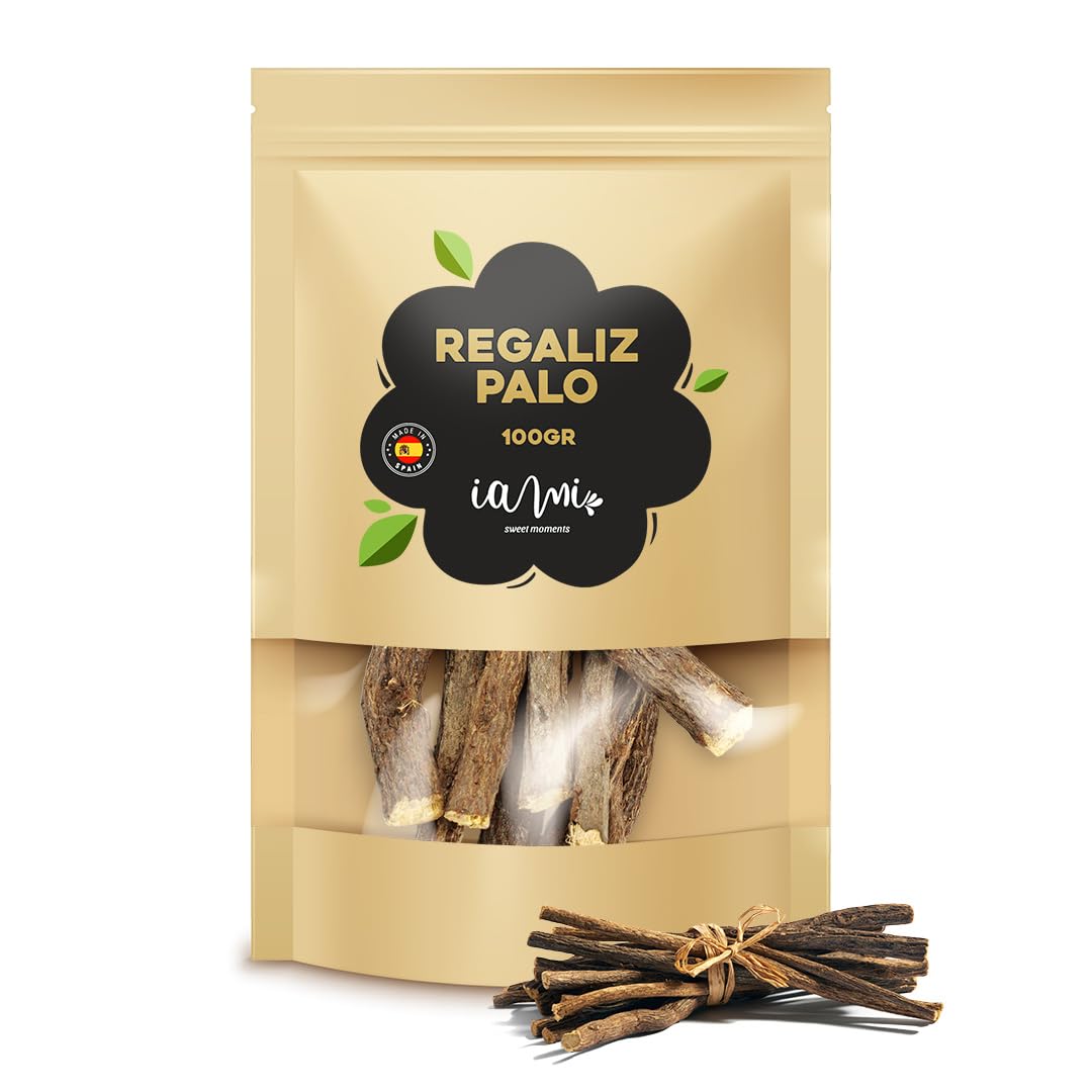 Regaliz de Palo Seca - Bolsa de 100 gr de Regaliz de Palo - Paloduz - Palos de Regaliz - Regaliz Palo Deshidratada - Producido en España