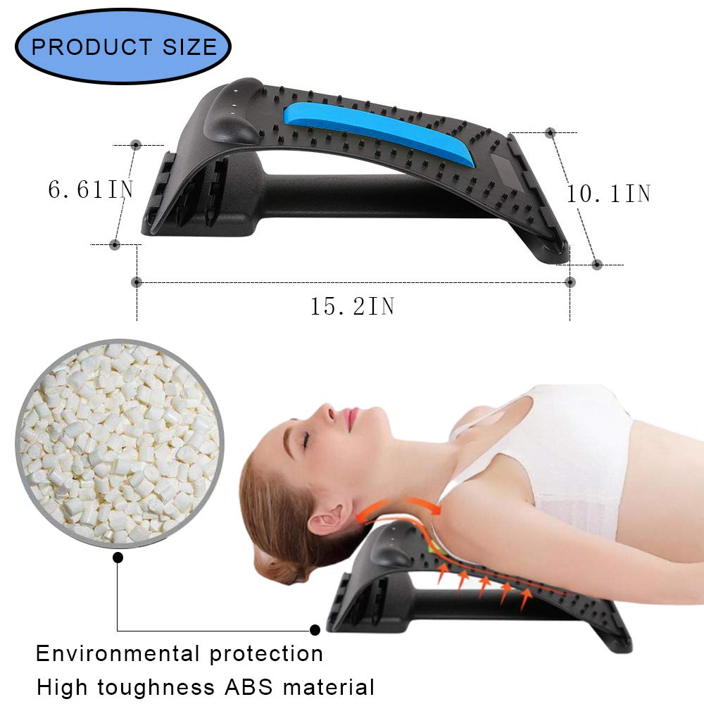 Neck and Shoulder Relaxer, Cervical Traction Device, Neck Traction, Magical Cervical Neck and Shoulder Pillow,Magical Back Massager Support Relaxer, 3 Adjustable Settings