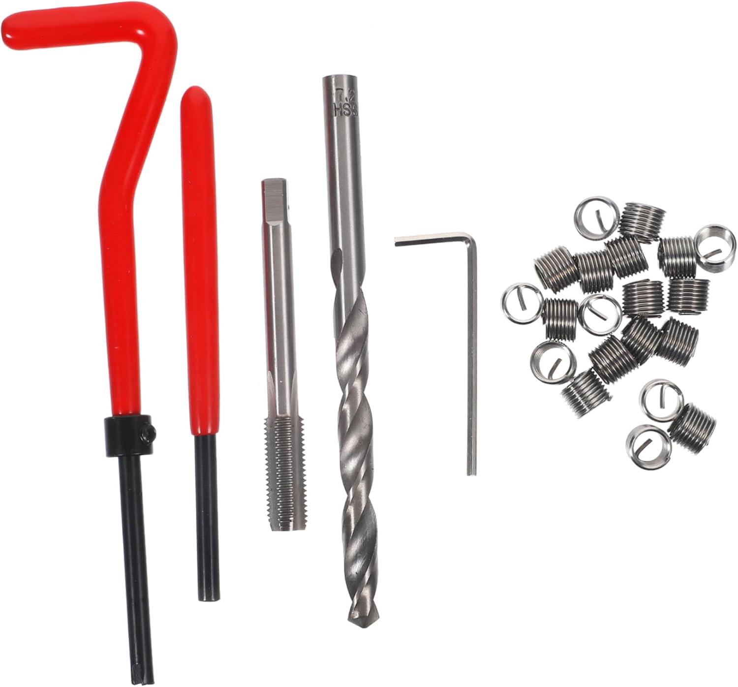 Zerodeko 1set Thread Repair Kit Portable Tool for Stripped Thread Repair Inserts and Easy Use Design for Automotive and Applications