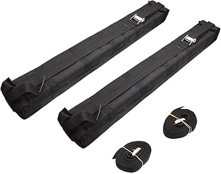 Kayak Soft Roof Rack, Soft Roof Rack Pads for Kayak/Canoe/Surfboard/SUP/Snowboard with 2 Tie Down Rope, Universal Car Rooftop Luggage Carrier Capacity Load 165lb