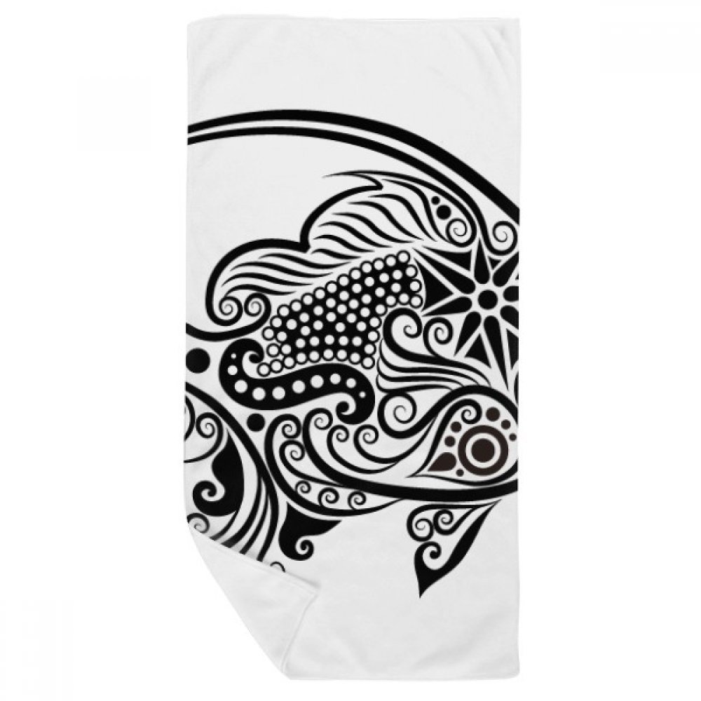 Serviette de toilette poisson 35x70cm idéale pour le sport la plage et le voyage