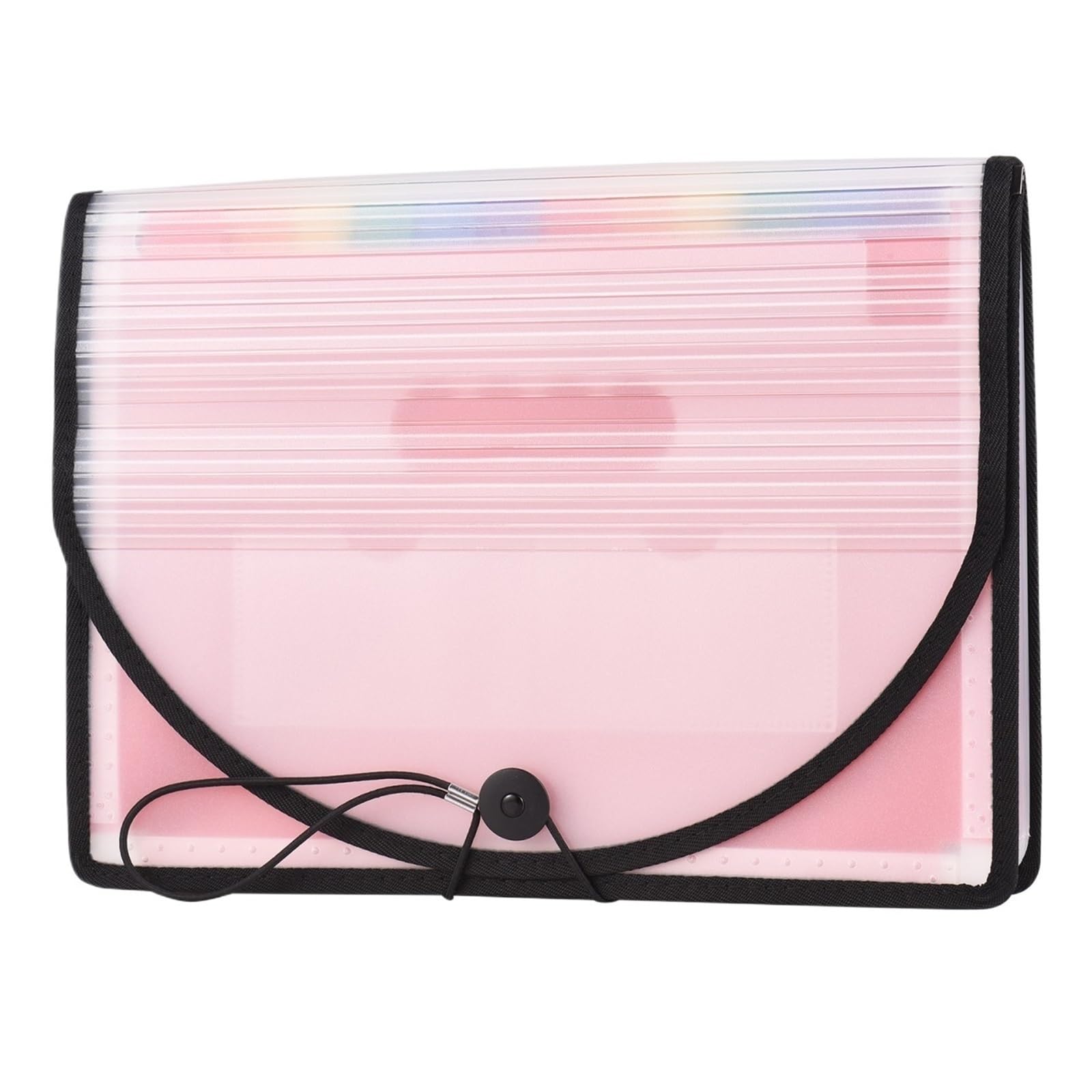 Dokumentenordner, Accordian Aktenordner-Organizer, A4, 24 Fächer, erweiterbarer Einband, mehrfarbig, Büro(Pink)