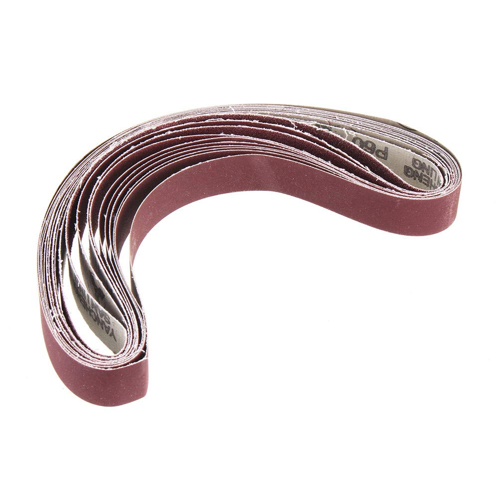 KingLan 10Pcs 40 To 1000 Grit 30Mm X 580Mm Sanding Belts For Belt Sander Attachment Use Motor/Angle Grinder#600