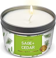 Vista 11 de Magnificent 101 Vela Smudge de Salvia Pura de Larga Duración - 6 Oz - 35 Horas de Tiempo de Combustión - Vela de Cera de Soja para Limpieza