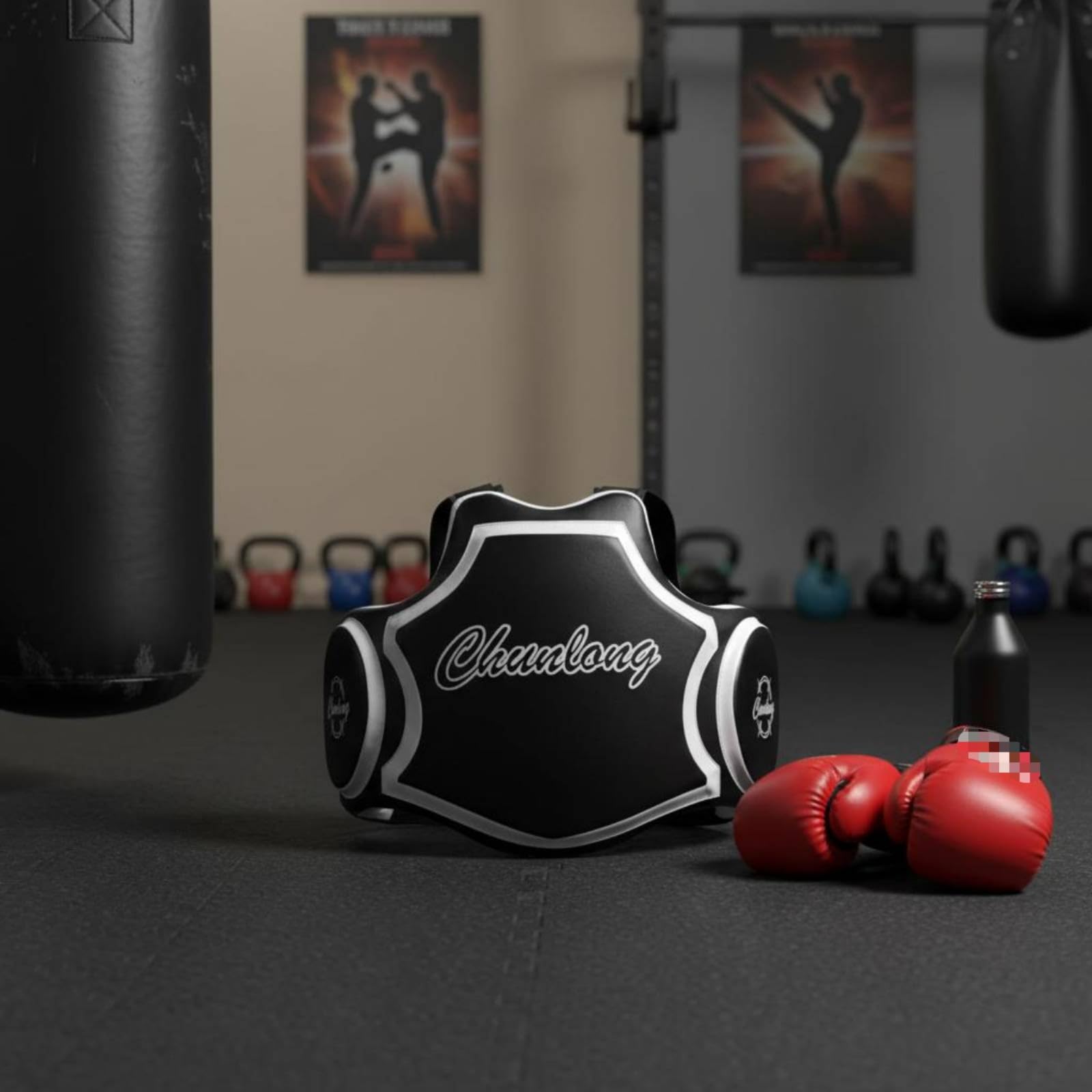 Training Pad Scudo Torace Pettorale Paracolpi Protezione Torso Materiale Microfibra con Eva Durabilità E Comfort Stabilità con Chiusura