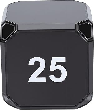Silent Cube Timer for Desk - Electronic Productivity Timer for Work, Study, School & Kitchen - Time Management Tool with Clear Display