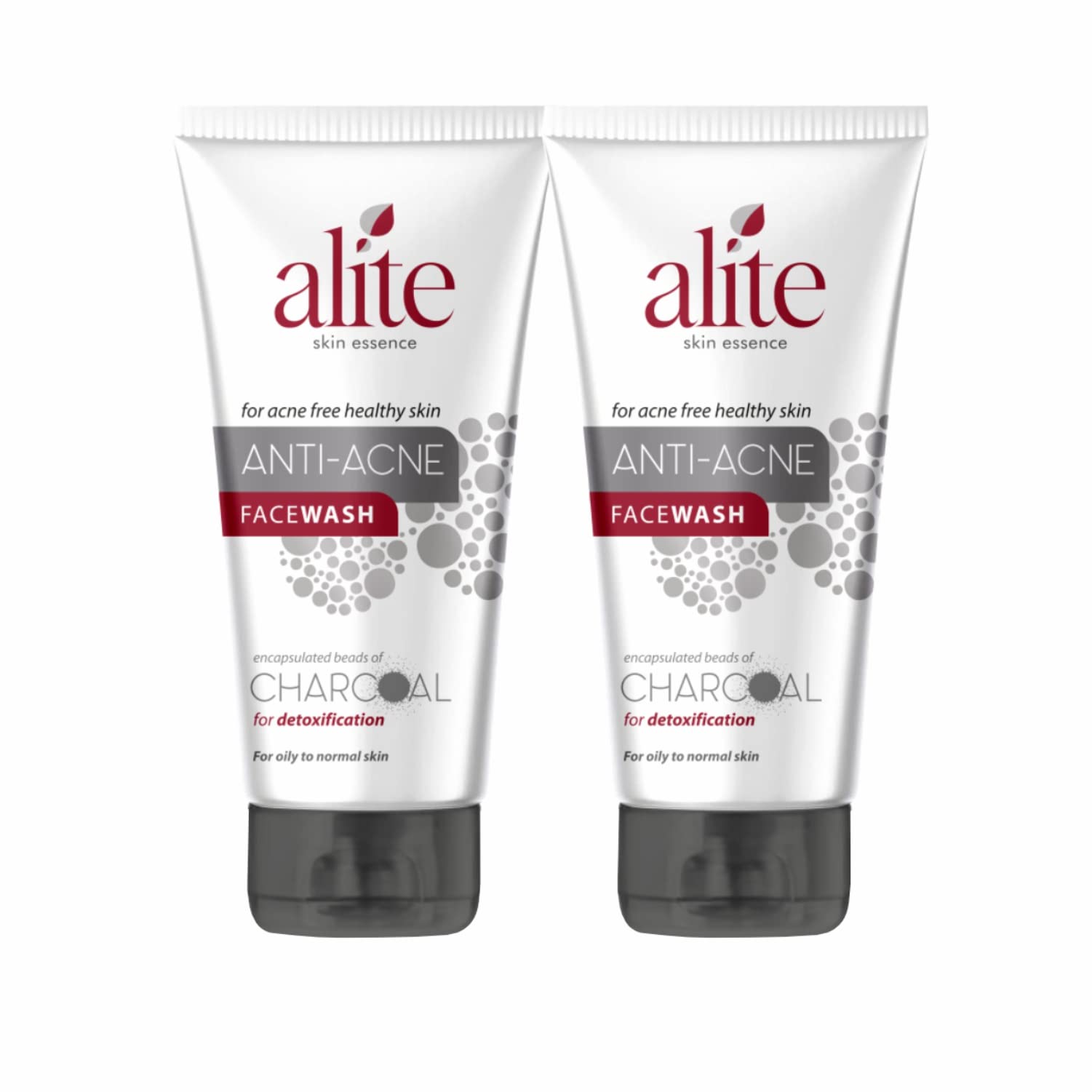 Alite Anti-Acne Face Wash Combo Pack of 2 with Encapsulated Charcoal to Detoxifying |Oily to Normal |Daily Use|Helps to Make Acne Free Skin - Unisex Facewash (70g Each)