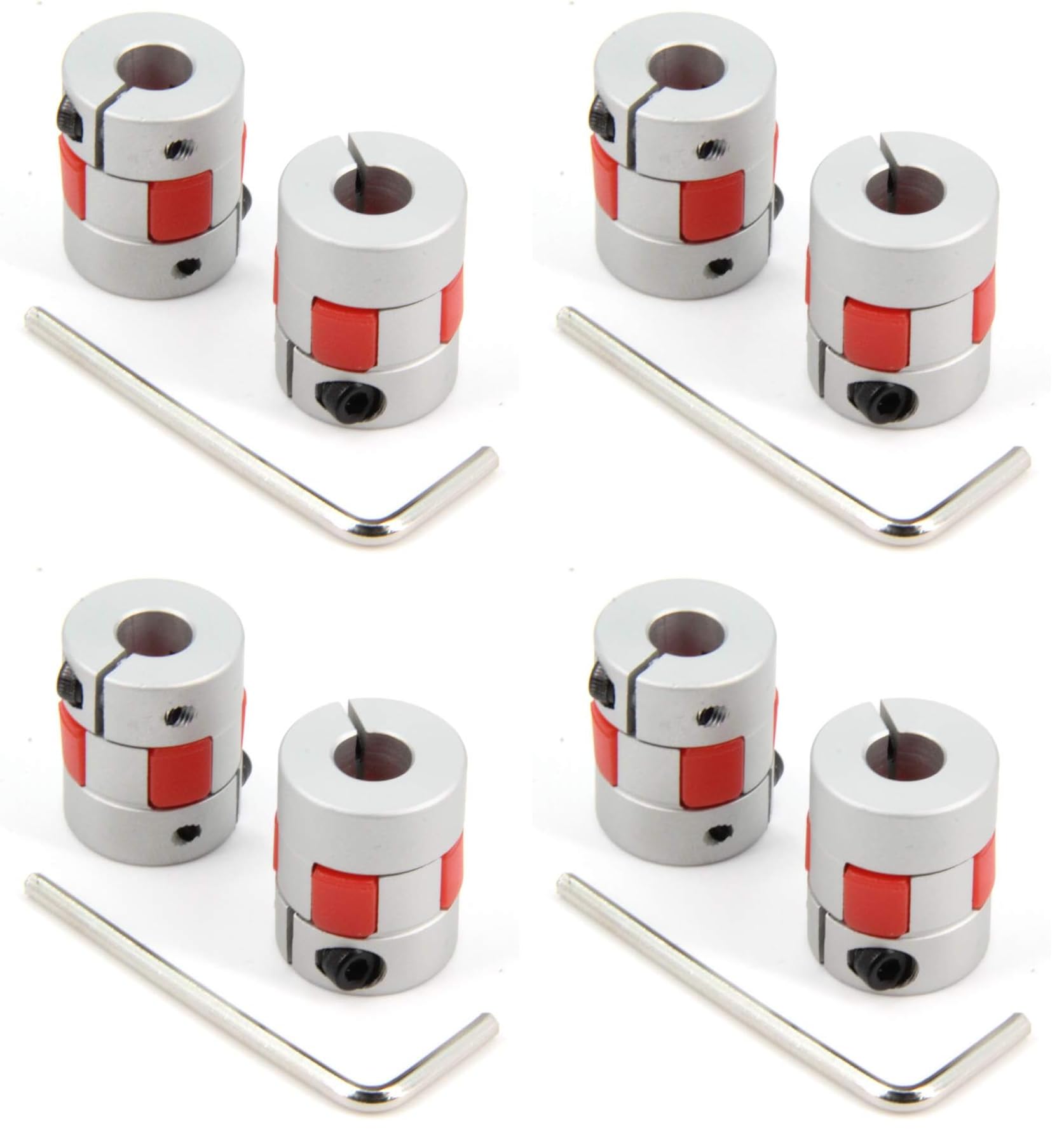 Flexible Shaft Couplings - 8mm Plum Connectors for CNC & 3D Printers -10