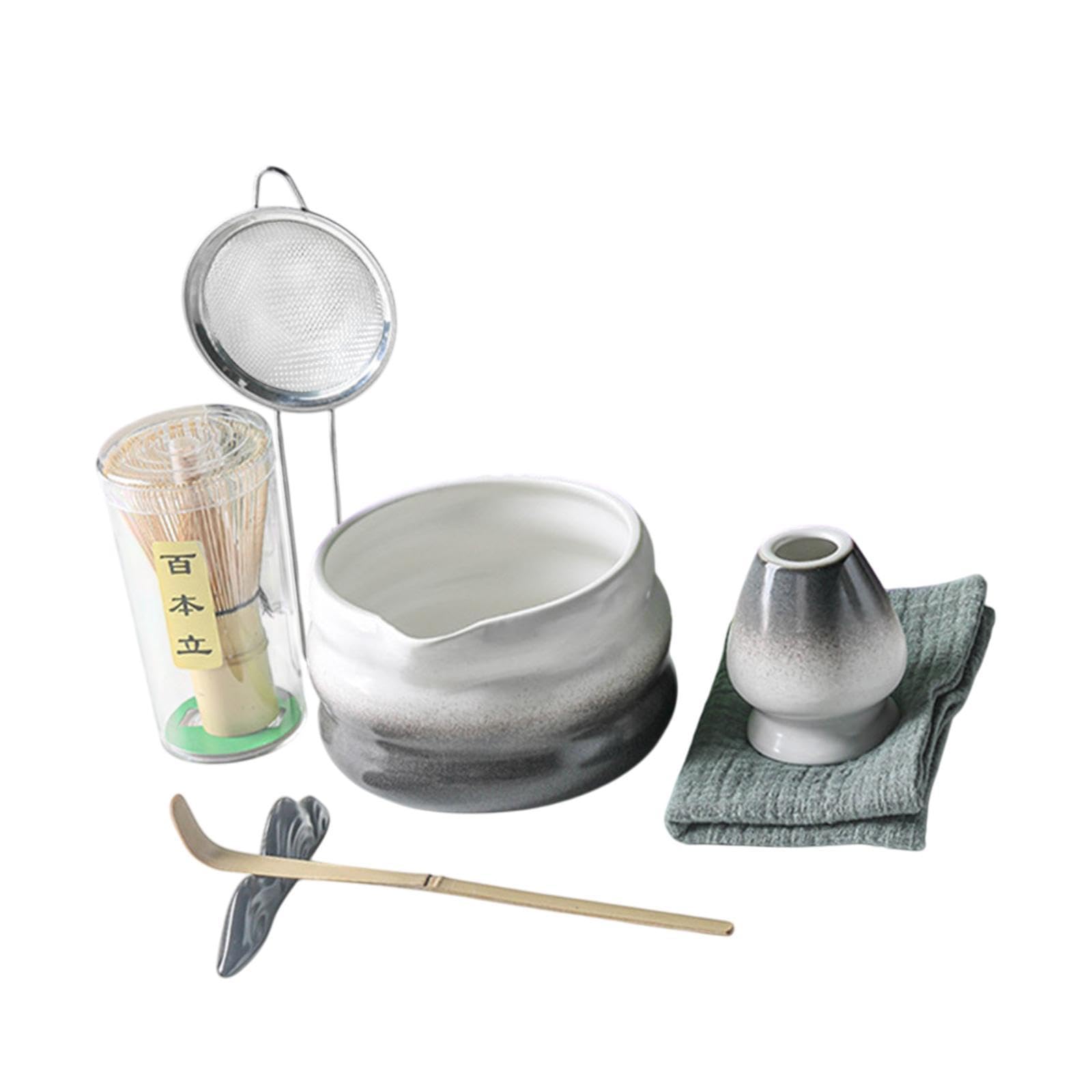 7Pcs Japanese Matcha Tea Set Traditional Matcha Bowl for Party Tea Room Gift Gradient Black|Home & Garden | Food & Beverages | Tea 2