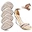Riootlnm Metatarsal Pads, Ball of Foot Cushions, Heel Pads Inserts for Too Big Shoe, Reduce Foot Pain, No Slip Heel Grips Liners Pads for Loose Shoe, Blisters (2pairsbeige)