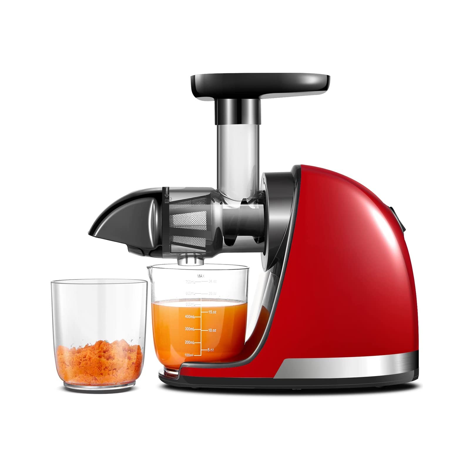 Cold Press Slow Juicer, Juicer Machines for High Nutrient Fruits and Vegetables (Crimson)