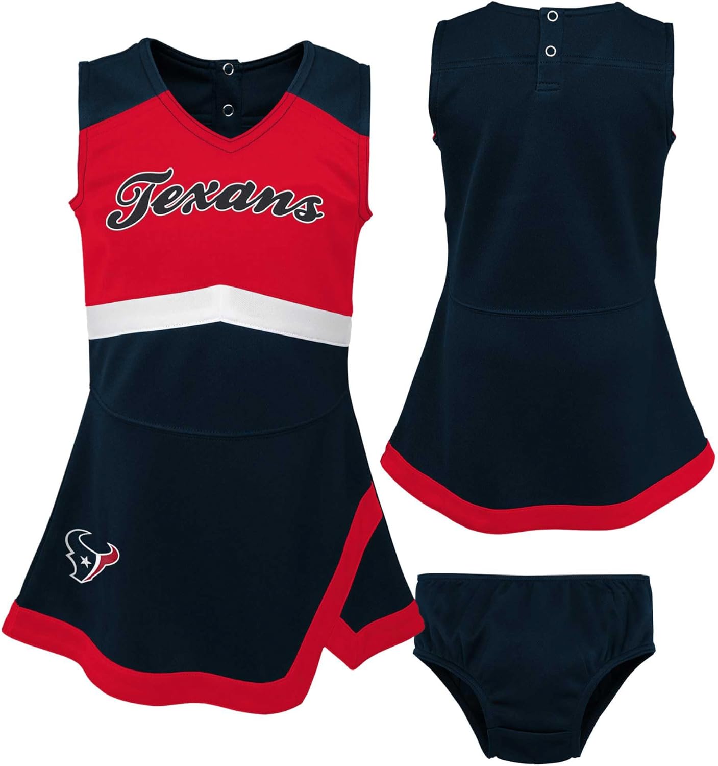 Girls Toddler NFL Cheer Captain Dress with Bloomers