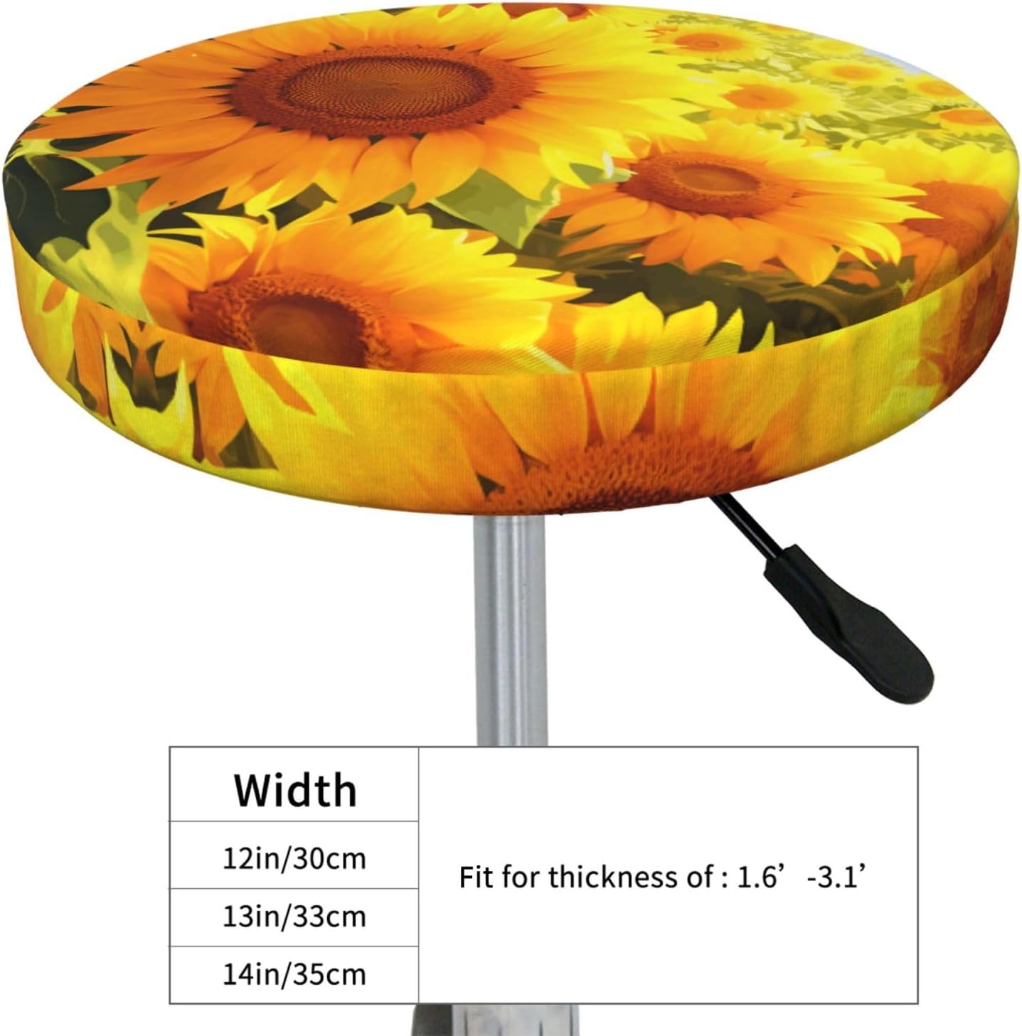 Round Bar Stool Seat Cover for Home Kitchen Dining Chair - 14 inch