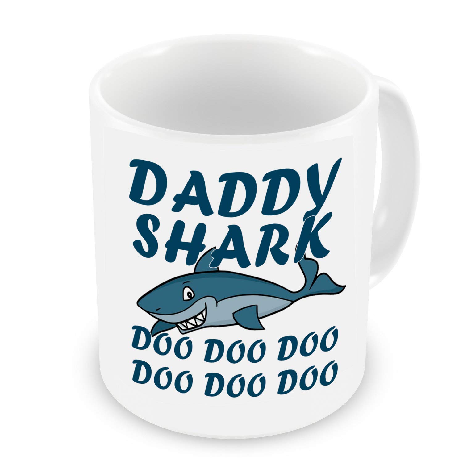 GrassVillage Daddy Shark Doo Doo Doo Mug, Cup, White, Funny, Sarcasm Mug