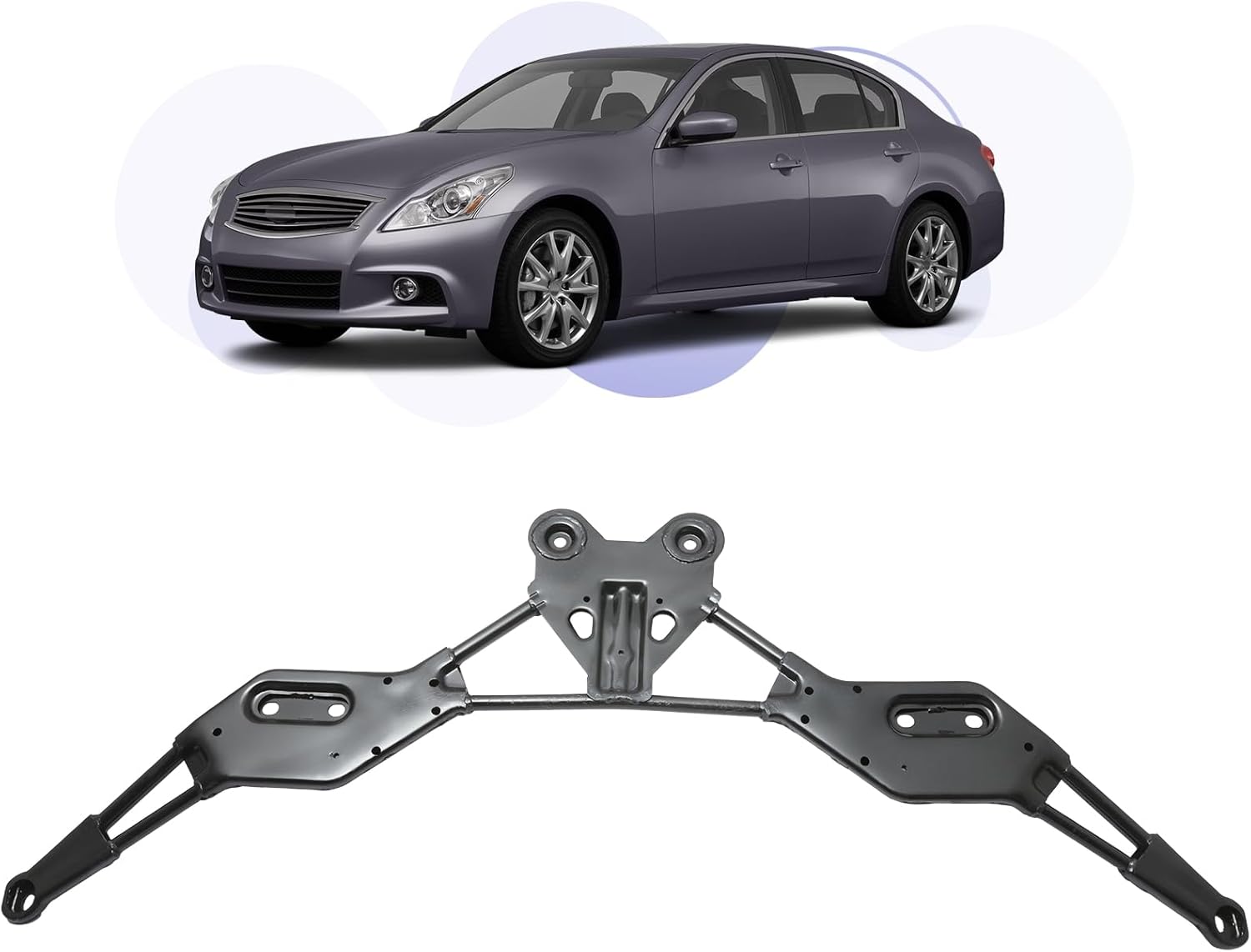 PENSUN Front Crossmember Brace Bracket Compatible with Infiniti G37 M35 M45 2006-2013, Replacement for OE# 544B2-EG300 544B2EG300 - Durable Steel Construction, Upgraded Front Suspension Frame Support
