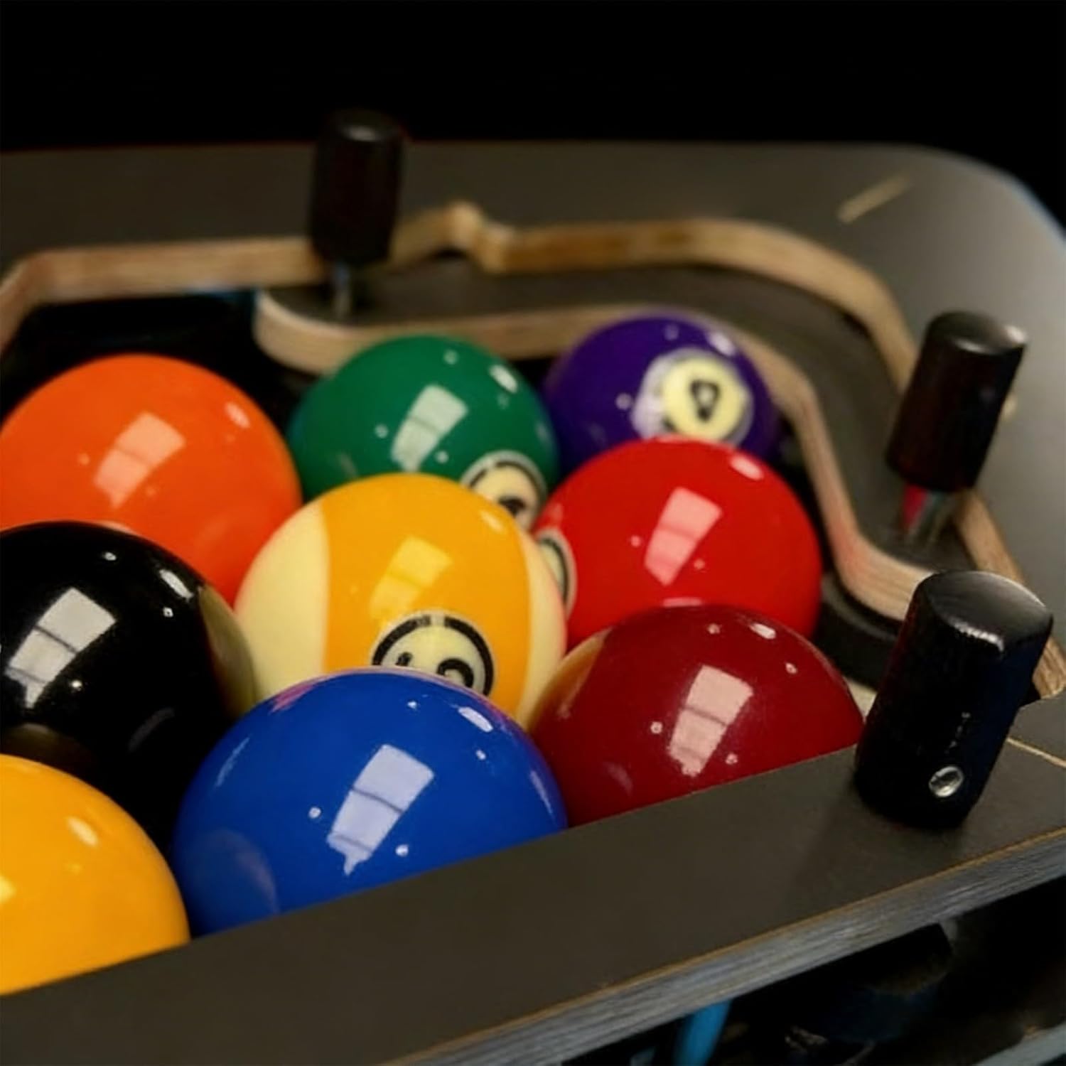 Precision-Engineered Professional Billiard Rack System That Eliminates Gaps, Wood Billiard 8-Ball/9-Ball Pro Triangle/Diamond Pool Ball Racks, for Tournament Play, Delivers Perfect Racks