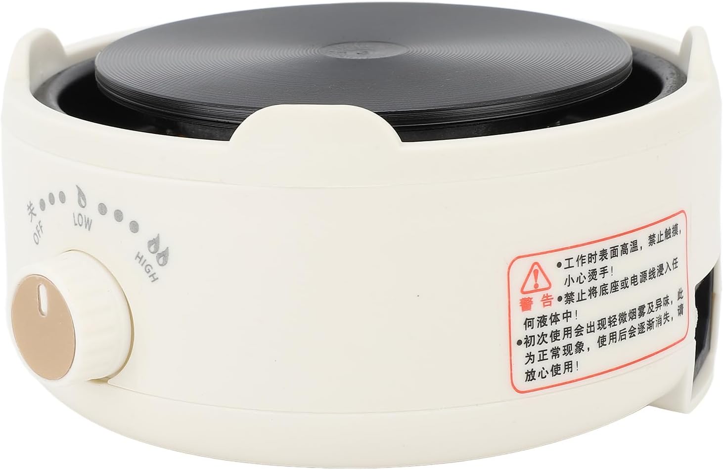 Estufa Eléctrica Portátil de 1 Puesto con Ajuste de Temperatura y Apagado Automático