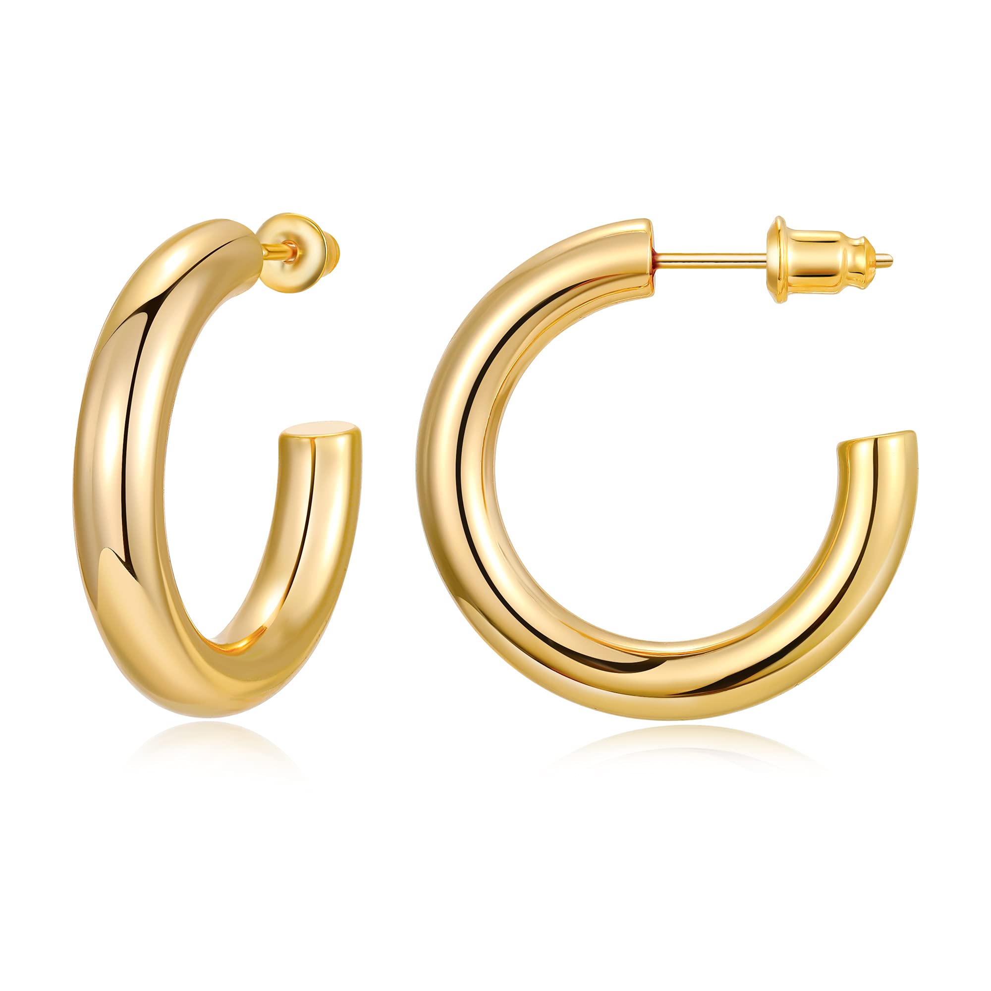 Top more than 77 gold post hoop earrings latest 3tdesign.edu.vn