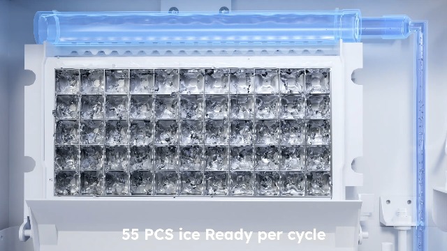 Image of Mojgar Commercial Ice Maker 180lbs /24H with 50lbs Ice Storage 2 Water Inlet