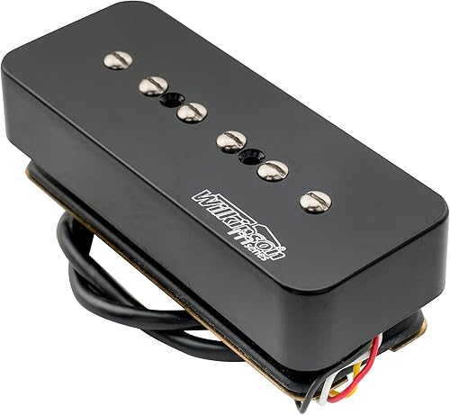 Miniatura 4 de Wilkinson Serie M apilada P90 barra de jabón de cerámica de una sola bobina pastilla puente pastilla 16K para guitarra eléctrica estilo SG LP, negro