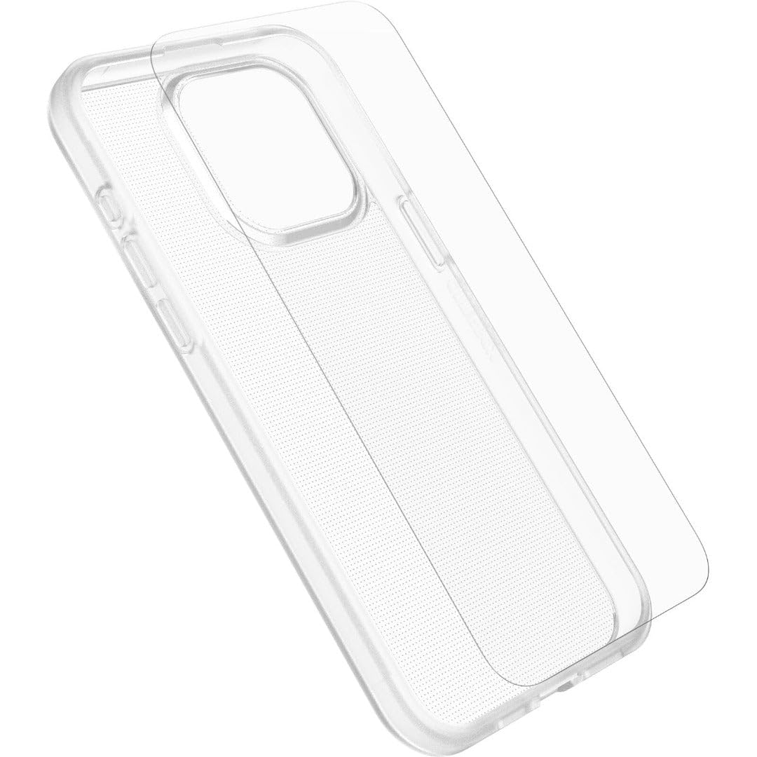 OtterBox Drop Protection Bundle for iPhone 15 Plus, React Series Case Tested to Military Standard and Glass Screen Protector, Clear