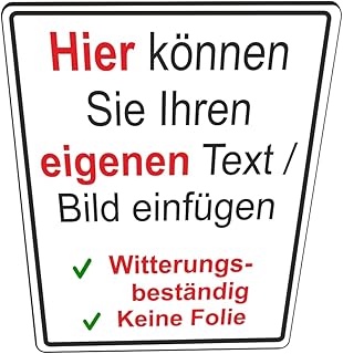 NEU!! SCHILDER HIMMEL anpassbares Hochformat Schild mit eigenem Text, Bild, Symbolen, Pfeilen, 7 Größen, wetterfestem Alu-Verbund oder Kunststoff für Innen, Parken, Wegweiser, Firmenschilder